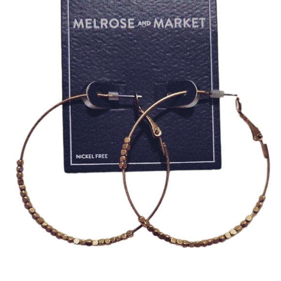 Melrose and Market Jewelry - Melrose and Market Gold Hoop Earrings - Nickel Free